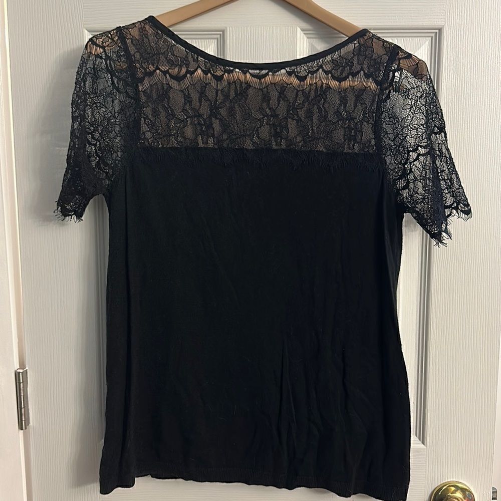 LOFT Lace Knit Top